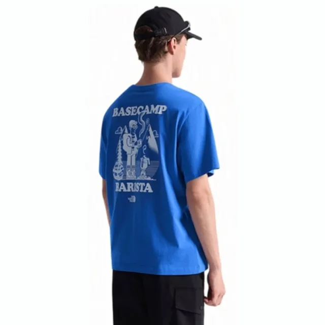 【The North Face】北臉 短袖上衣 男 M CAMP RLX SS TEE GRAPHIC 藍 NF0A8JKTNLQ