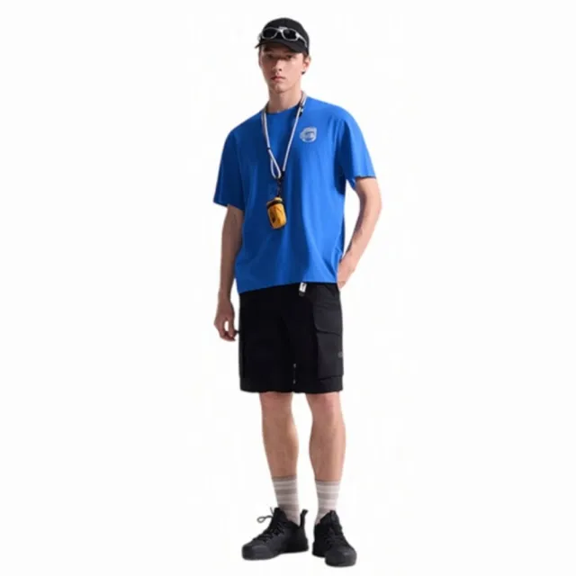 【The North Face】北臉 短袖上衣 男 M CAMP RLX SS TEE GRAPHIC 藍 NF0A8JKTNLQ