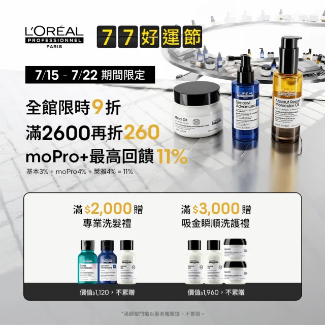 【L’OREAL 巴黎萊雅PRO】絲漾博飽和護色洗髮精300ml