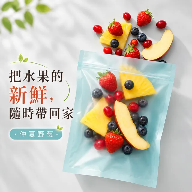 【綠之醇】仲夏野莓10包(160g/包/鳳梨.蘋果.蔓越莓.藍莓)