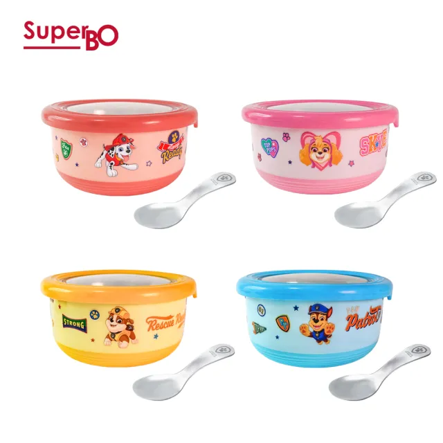 【SuperBO】汪汪隊幼兒餐碗420ml(附匙)2入組