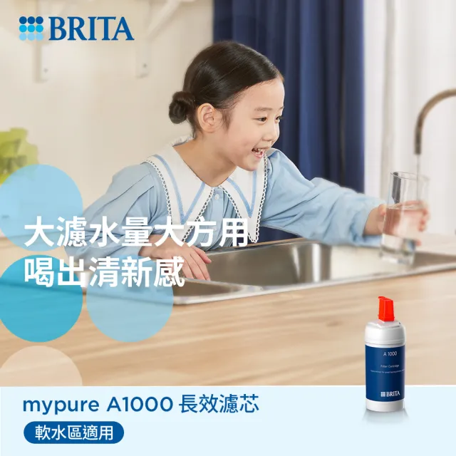 【BRITA】官方直營 mypure A1000長效型濾芯(二入)