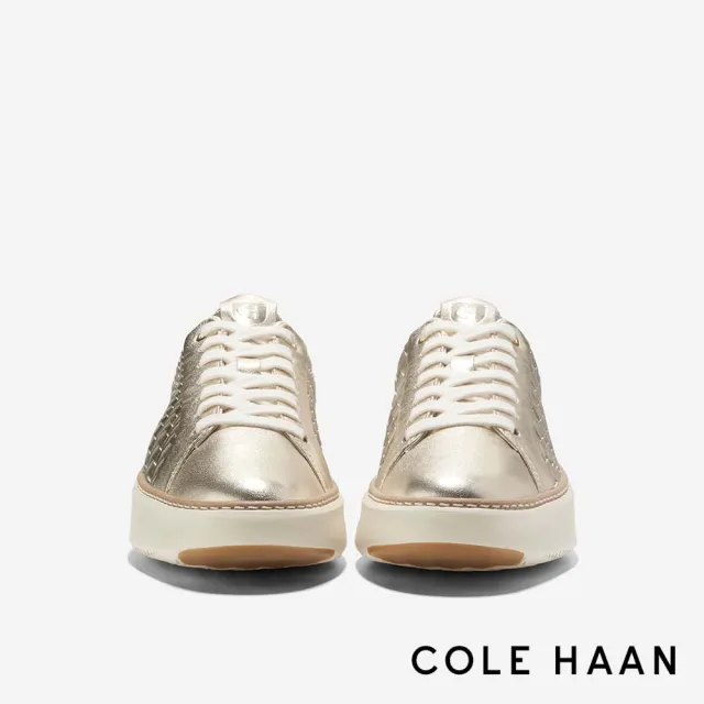 【Cole Haan】GRANDPRO TOPSPIN SNEAKER 真皮休閒鞋 女款寬楦 柔金色(W30308)