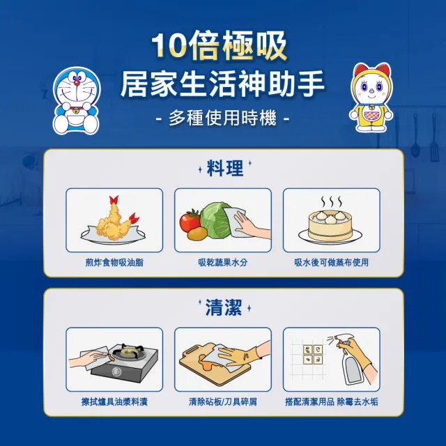 moPro會員專屬【TEMPO】哆啦A夢限量版抽取式廚房紙巾(60抽/共12包入/箱購)