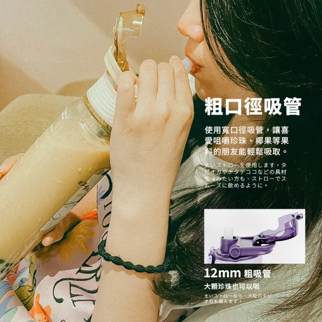 【Maru 丸山製研】買1送1-_美國Tritan彈蓋提把吸管兩用水壺1000ml(雙飲水壺/大容量/吸管水壺/運動水壺)