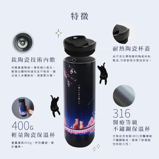 【Maru 丸山製研】100%無塑鈦瓷316不銹鋼保溫杯720ml(直飲杯/飲料環保杯/輕量保溫瓶/不鏽鋼保溫杯)