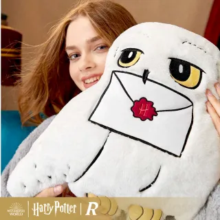 【Harry Potter 哈利波特】周邊商品正版授權時尚白色貓頭鷹嘿美鳥毛絨枕可愛質感抱枕沙發擺飾生日聖誕禮物