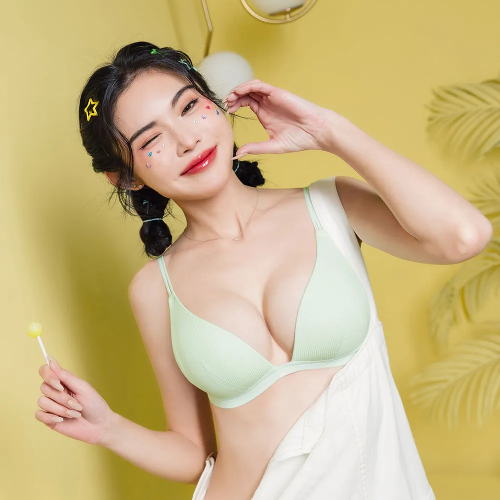 【EASY SHOP】Banana Pie-IN ECO-多巴胺無鋼圈Bikini Bra(薄荷綠)