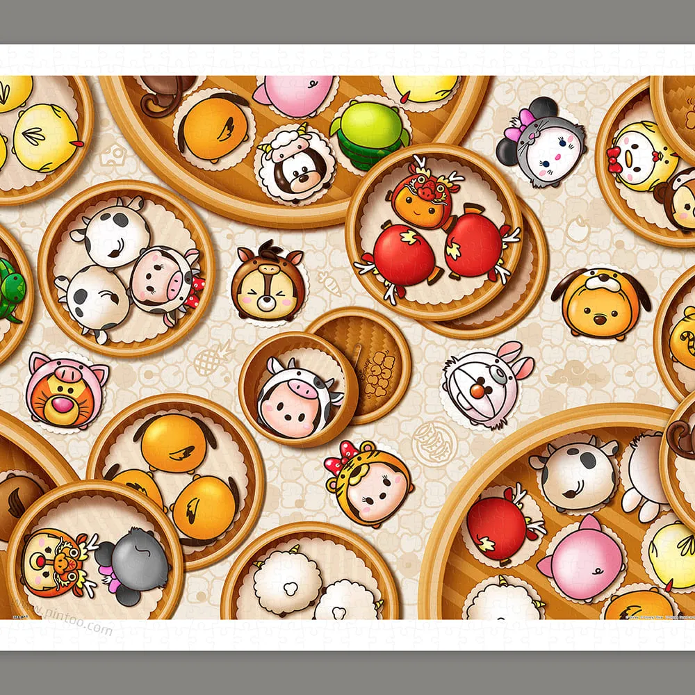 【Pintoo】1000片拼圖 - 迪士尼 - Tsum Tsum - 生肖包子