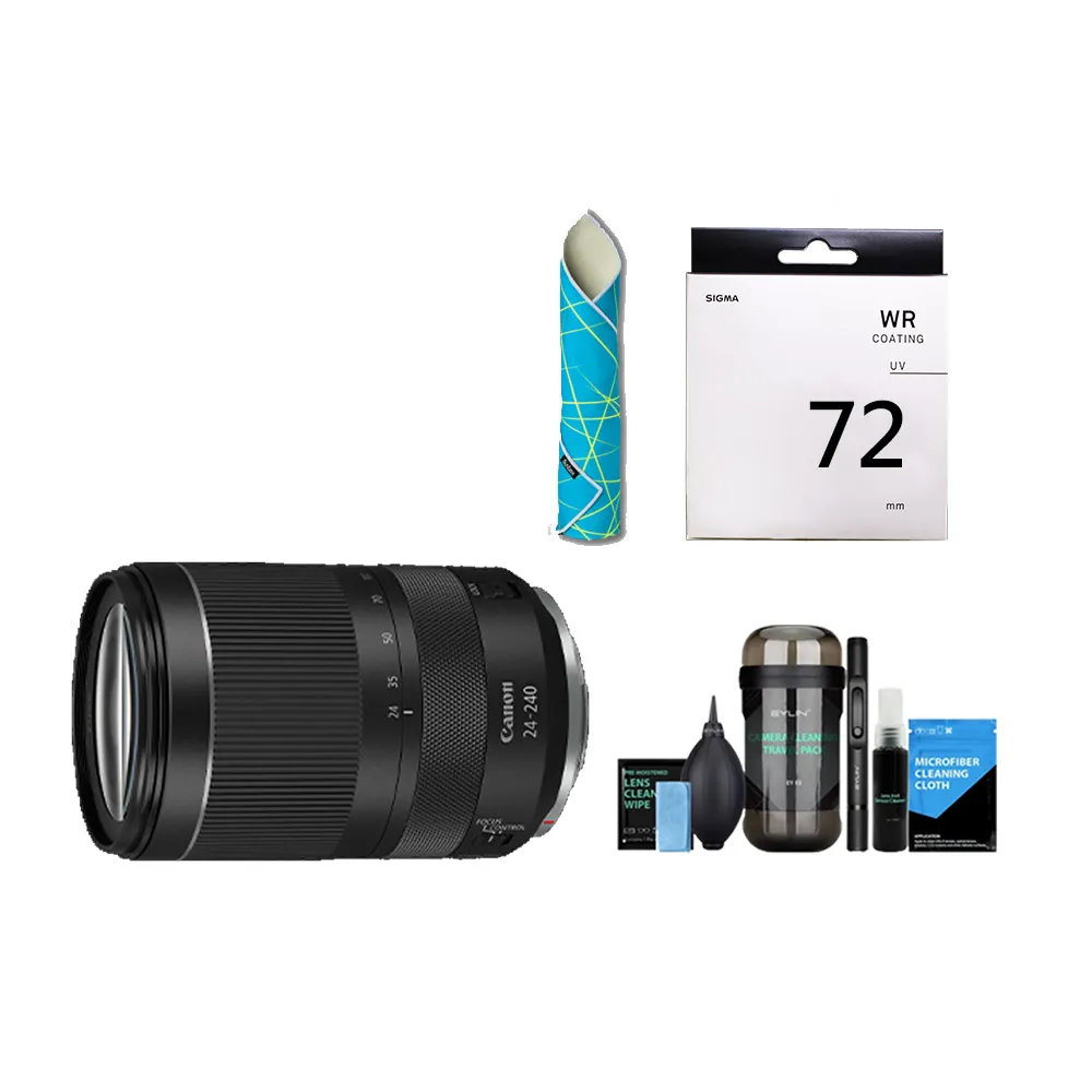 【Canon】RF 24-240mm F4-6.3 IS USM+SIGMA UV 72mm保護鏡+CL-50相機魔毯+EY-15清潔組(公司貨)