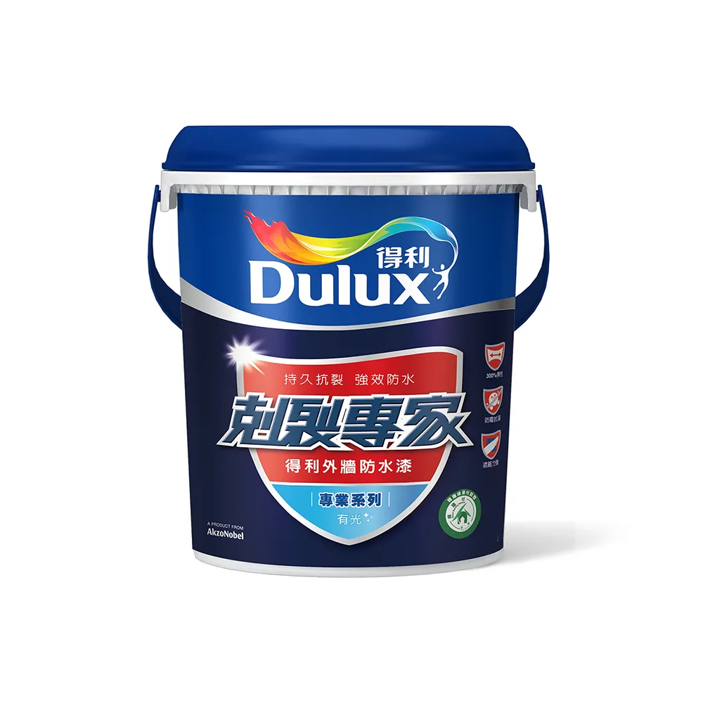 【得利】Dulux官方旗艦店★A955 剋裂專家外牆防水漆（1加侖裝）