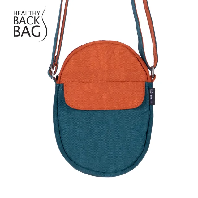【HEALTHY BACK BAG】官方直營-季節限定 SEASONALS POCKET 斜背包-深青橘 女包 側背包 斜背包 小包 隨身包