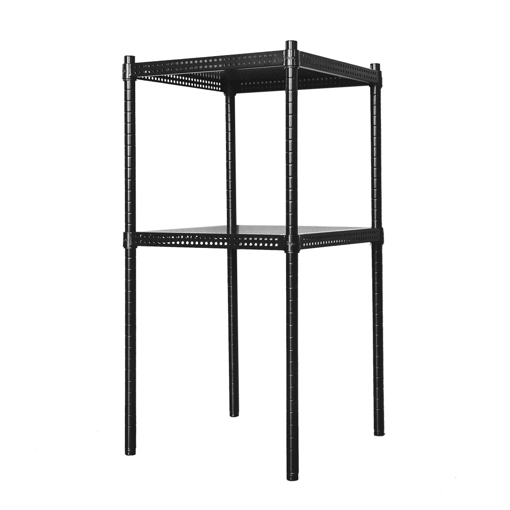 【dayneeds 日需百備】極致美學 45x45x75公分烤漆二層架(沖孔鐵架/收納層架/展示架/層架/鐵架)