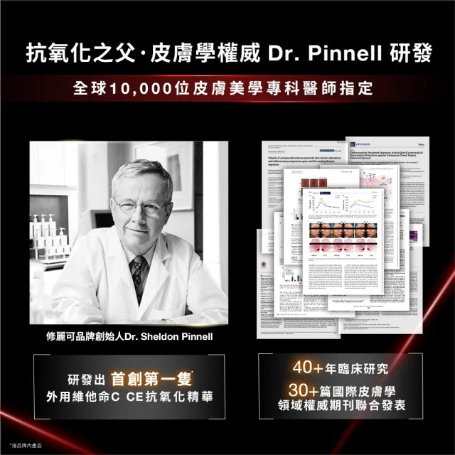 【Skin Ceuticals 修麗可】醫美級抗氧撫紋★CE抗氧化精華 30ml+P-TIOX 超胜肽抗皺極光精華 30ml 禮盒組