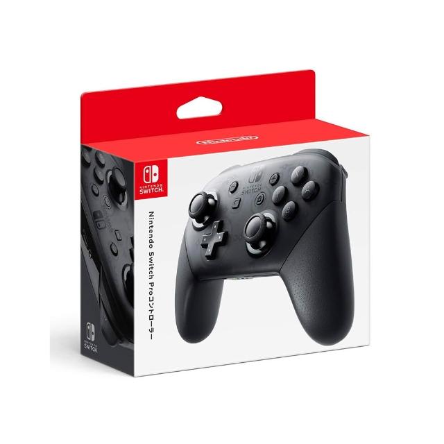 【Nintendo 任天堂】NS Switch 原廠周邊 Pro控制器 送類比套款式隨機(台灣公司貨)