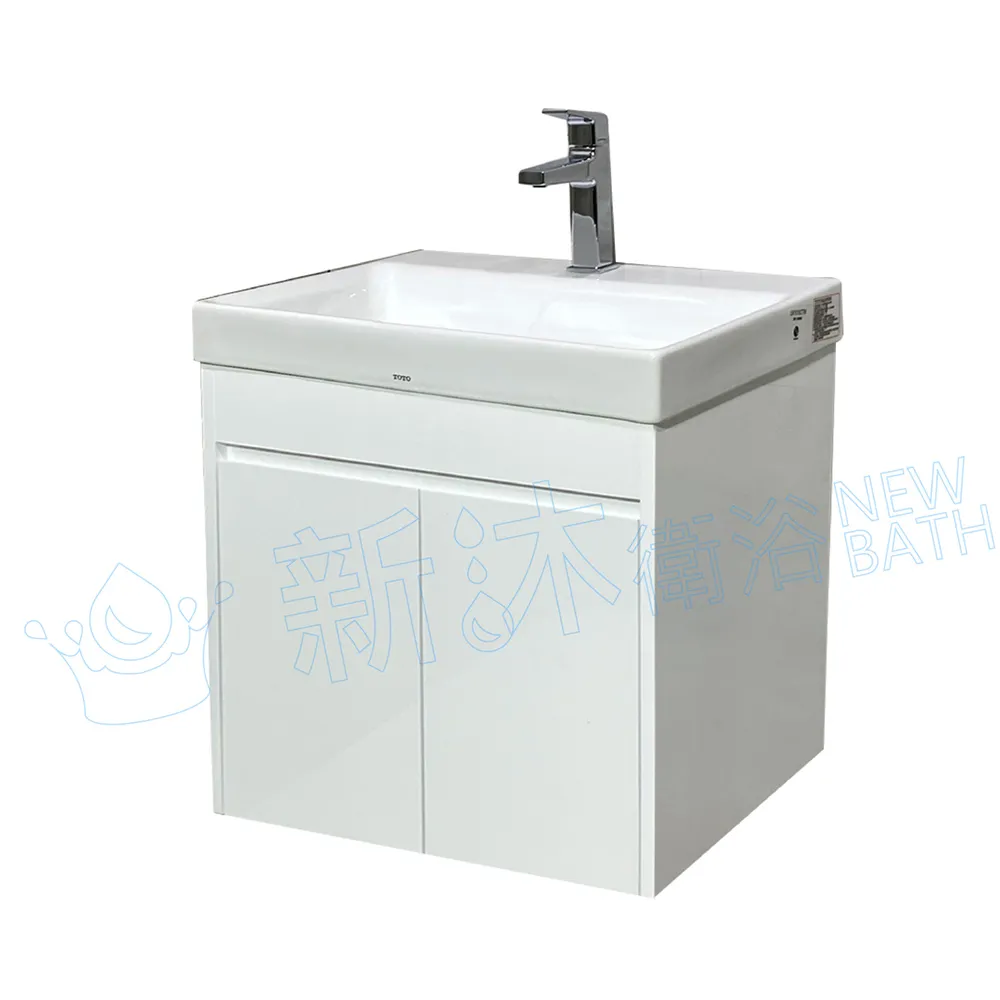 【新沐衛浴】TOTO LW1616CTW台上盆專用-防水浴櫃59x46x60cm-TOTO1616浴櫃(LW1616CTW專用浴櫃)