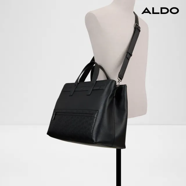 【ALDO】GRYPHO-質感紋理商務公事包(黑色)