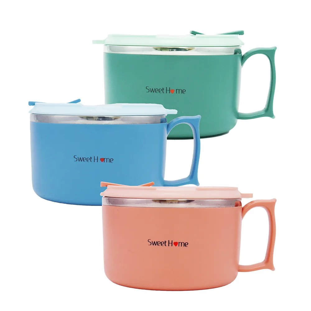 SweetHome XO#304不鏽鋼密封湯碗-1400ml(2入組)