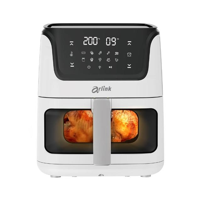 【Arlink】黑白大廚 6L液晶觸控可視氣炸鍋 AF-808(玻璃氣炸/氣炸鍋/油炸鍋/炸鍋/大容量氣炸鍋)