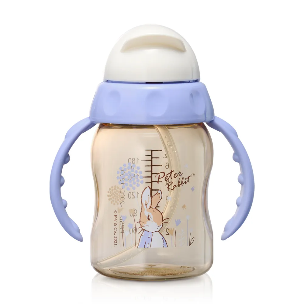 【奇哥官方旗艦】比得兔滑蓋學習杯/喝水杯/吸管杯 180ml