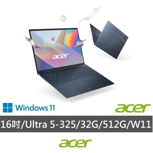 【Acer 宏碁】送羅技滑鼠★16吋3K OLED輕薄AI筆電(Swift Edge/SFE16-I51-53GL/Ultra 5-325/32G/512G/W11)