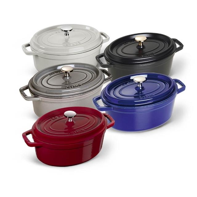 【STAUB】橢圓琺瑯鑄鐵鍋23cm-2.35L/新舊包裝隨機出貨(德國雙人牌集團官方直營)