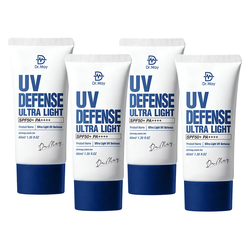 【Dr. May 美博士】專業隔離清爽防曬乳SPF50+ PA++++ 四入組(40ml 美容課程後可用)