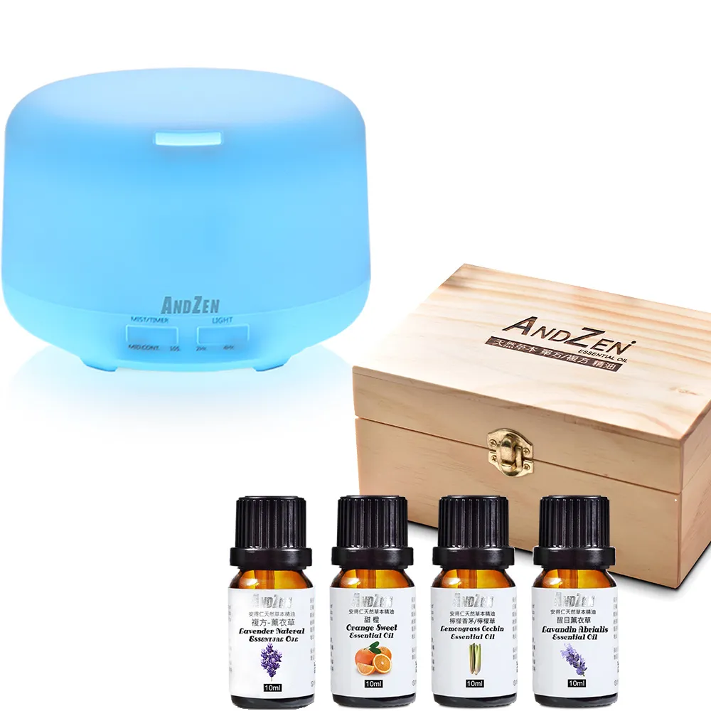 【ANDZEN】安得仁 超音波水氧機AZ-2600+台製12格木盒(買就送澳洲精油x4瓶/薰香/加濕器/香氛/擴香機/負離子)