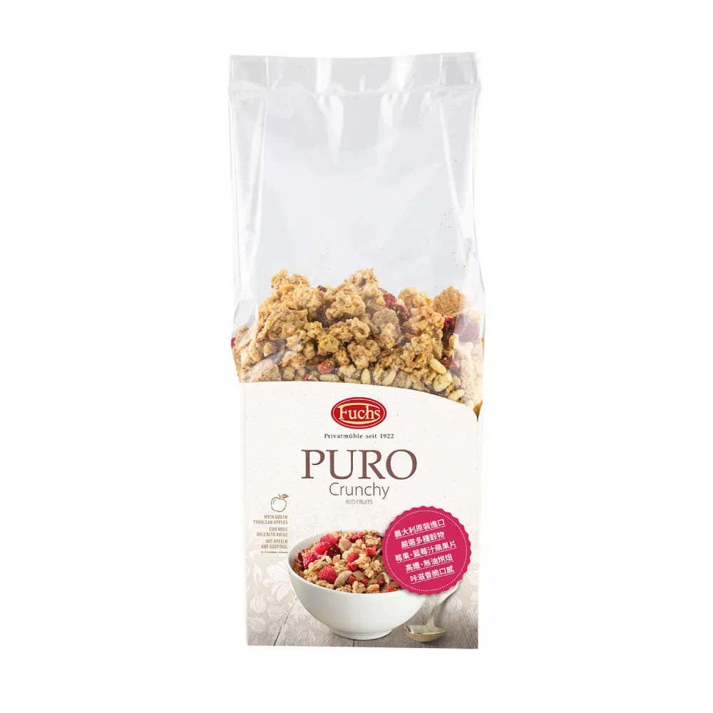 【Fuchs 福紅】綜合水果穀物麥片 水果脆片 350g(自然無添加 無油烘焙低糖低脂)