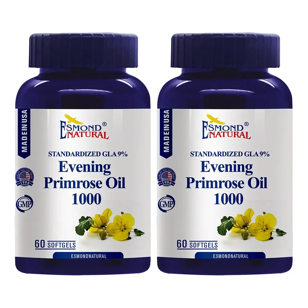 【Esmond Natural 愛司盟】月見草油1000軟膠囊2瓶 (60顆/瓶)