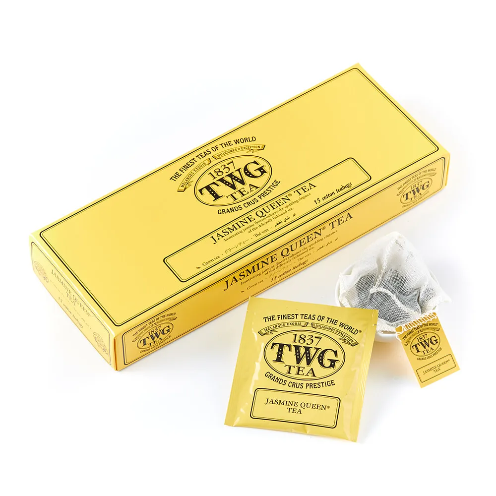 【TWG Tea】手工純棉茶包 皇后茉莉綠茶 15包/盒(Jasmine Queen Tea;綠茶)