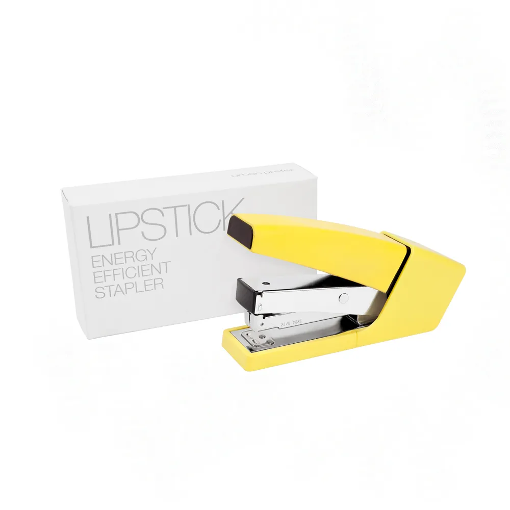 【urban prefer】LIPSTICK 口紅造型省力訂書機 NO.3L(雙排針/3號針/抽屜式儲針槽/安全置針槽)