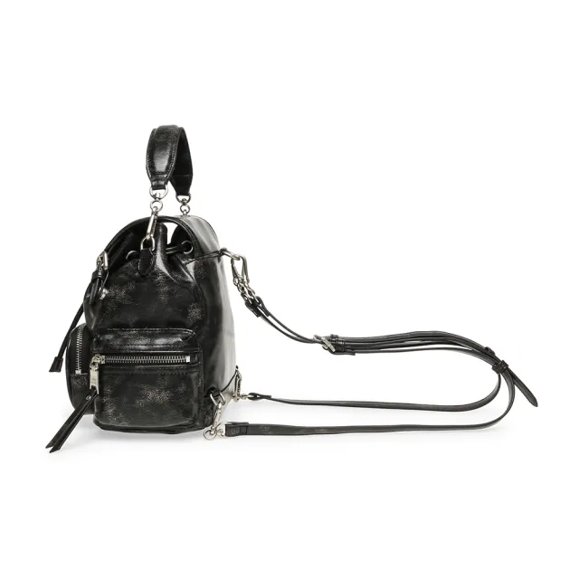 【steve madden】復古皮革抽繩小後背包BDRIFT(黑色)