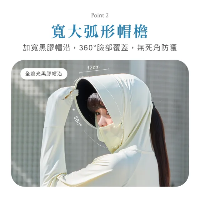 【VOLA 維菈】UPF50 短版防曬外套 寬版外套 冰絲防曬外套 涼感防曬外套 透氣設計 翻蓋手套 可拆帽簷