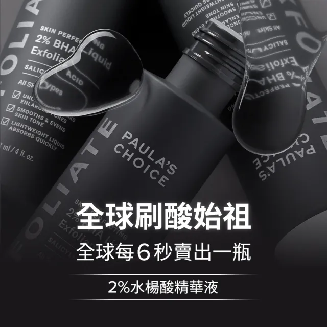 【PAULA’S CHOICE 寶拉珍選】水楊酸精華正貨+胜肽潤唇精華+身體乳x2+洗面凝膠(momo x KINGJUN美妝聯名袋)