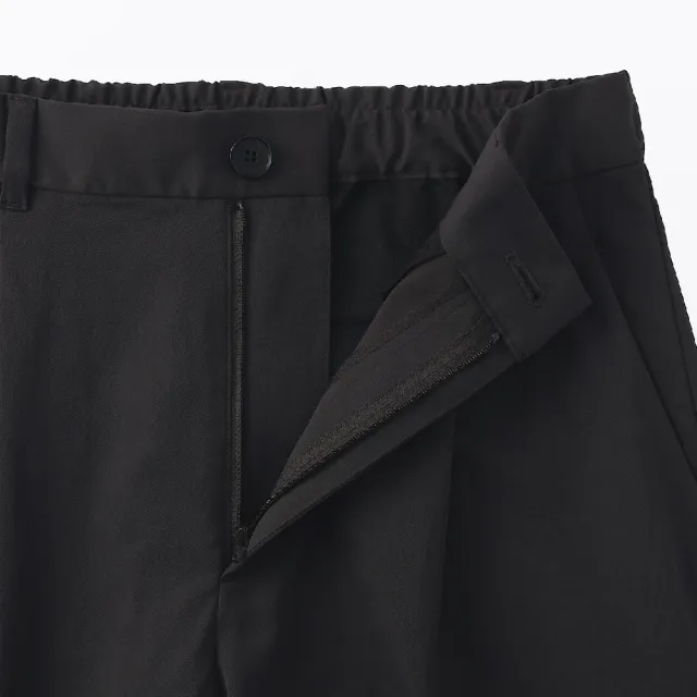 【MUJI 無印良品】女撥水加工彈性綾織五分褲(深灰/黑色/米黃)