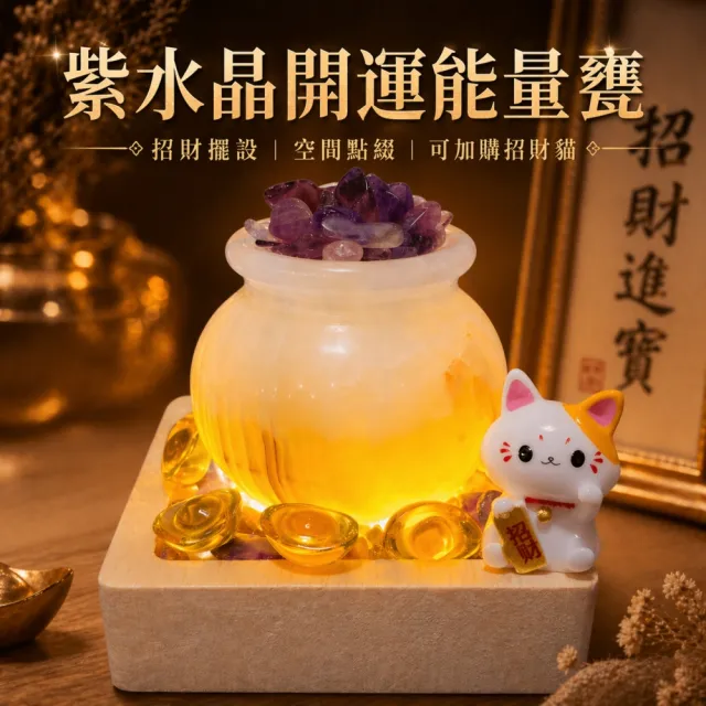 【瑰麗寶】天然水晶聚財能量甕