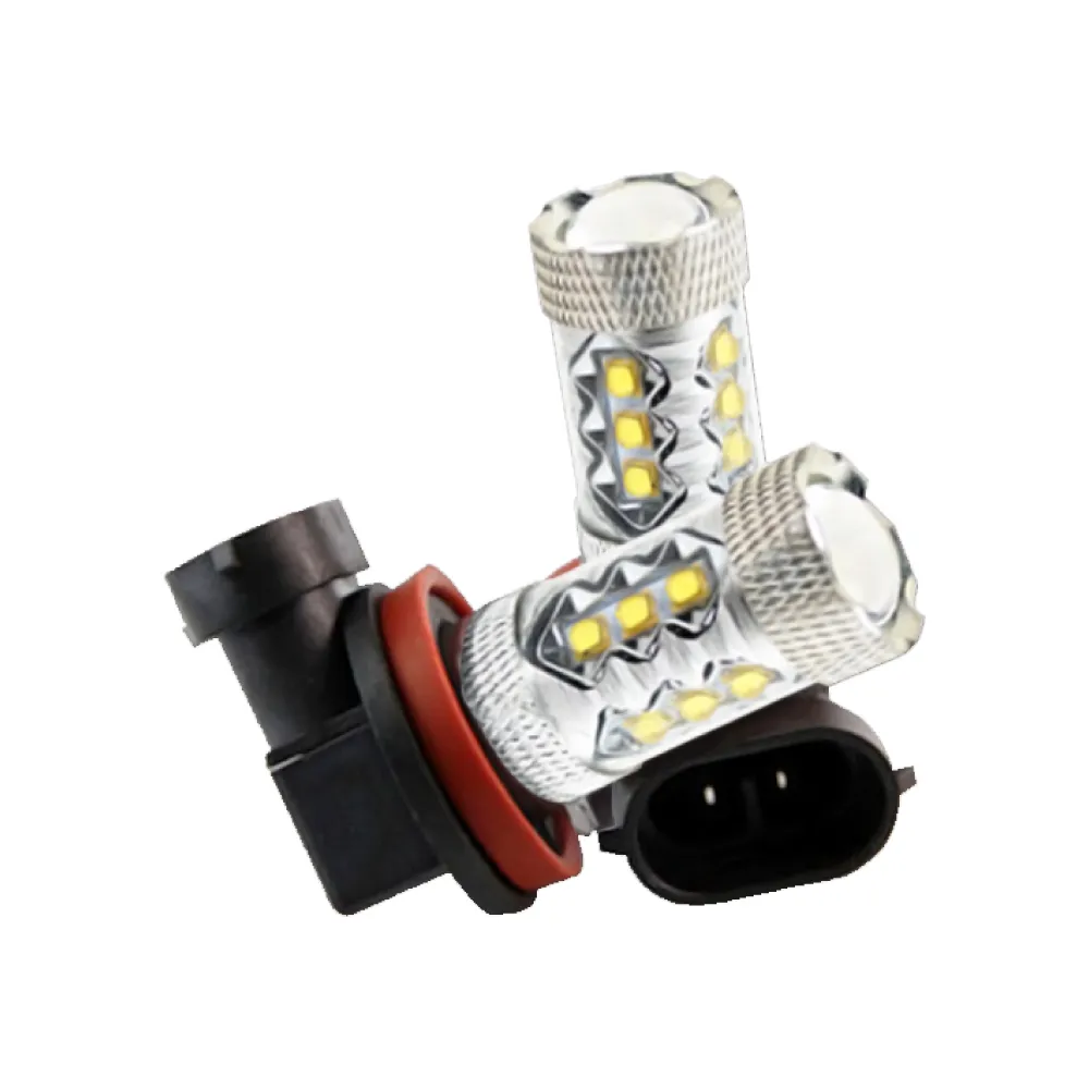 【車的LED】9005 魚眼 16LED 白光 80W(雙入組)