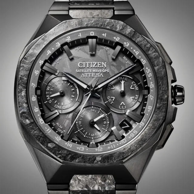 【CITIZEN 星辰】ATTESA 韋禮安 廣告款 曜鈦款 GPS光動能 鈦 計時腕錶 七夕 情人節 送禮 (CC4107-80H)