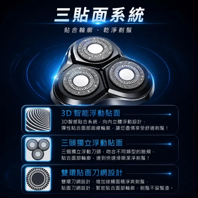 【SAMPO 聲寶】智能液晶水洗刮鬍刀/電鬍刀/鼻毛刀/洗臉機(EA-Z1810WL)