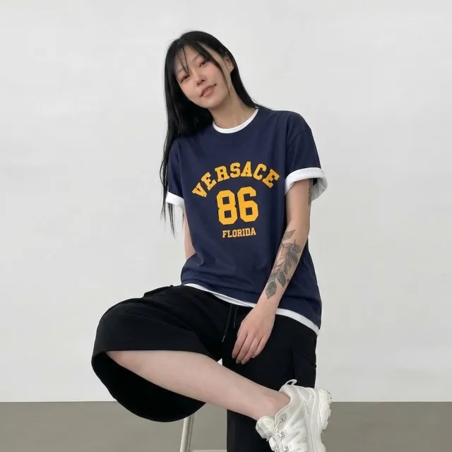 【AMERO】男女同款 短袖圓領Ｔ恤 純棉T恤 86印花