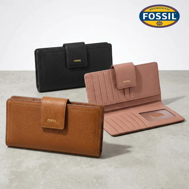 【FOSSIL】Logan 真皮拉鍊RFID防盜中長夾 (多色可選)