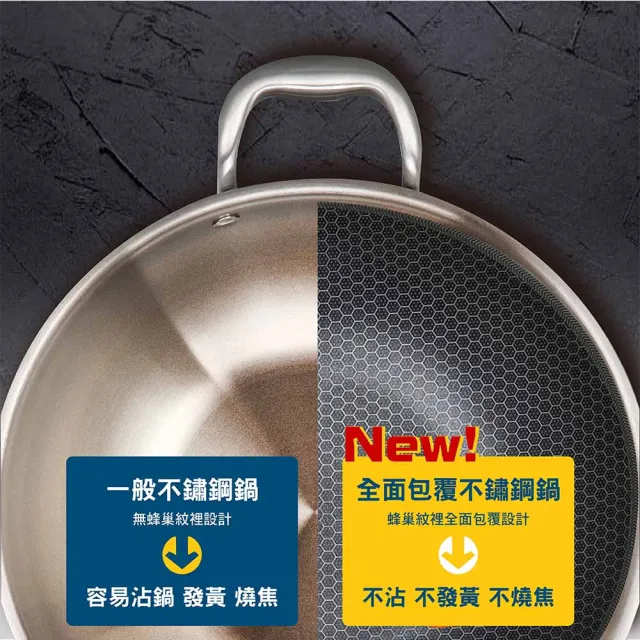 【MASIONS 美心】維多利亞Victoria 皇家316不鏽鋼複合黑晶鍋炒鍋34cm(IH爐 電磁爐適用)