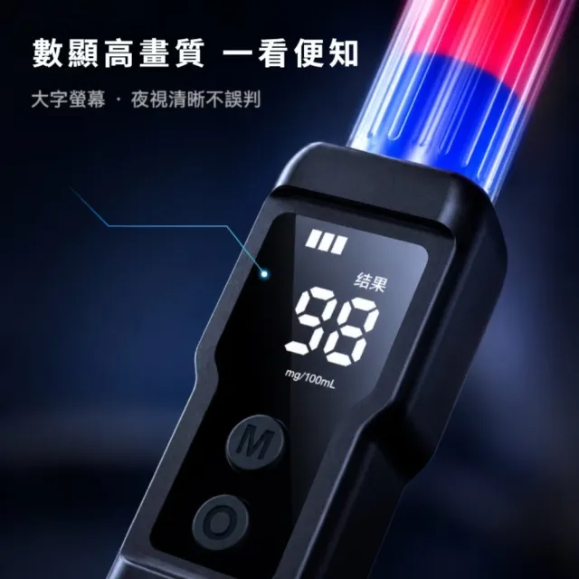 吹氣式高準度酒精語音檢測器(酒測器 酒測棒 酒精偵測 隨身酒測機 無須吹氣管 酒精濃度)
