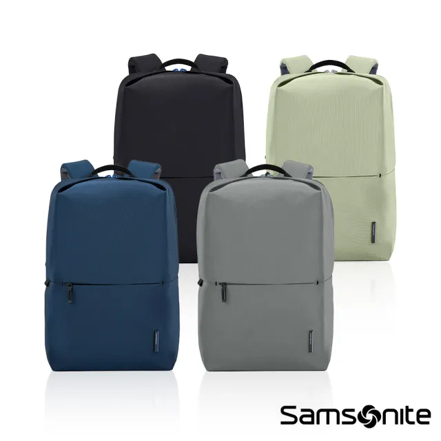 【Samsonite 新秀麗】LITE-GEO 商務休閒超輕量尼龍大容量筆電後背包/雙肩包/電腦包14吋(多色可選)