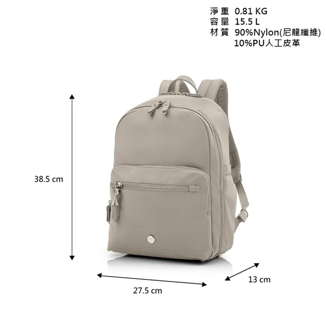 【Samsonite 新秀麗】KARISSA EVO 商務簡約時尚筆電後背包/女包/雙肩包/通勤包/電腦包14.1吋(多色可選)