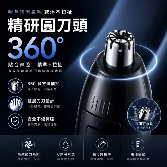 【SAMPO聲寶】電動修鼻毛器/修容刀/鼻毛刀(EY-Z2203L)