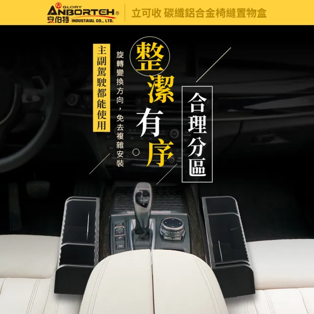 【ANBORTEH 安伯特】ABT 置物盒 椅縫 碳纖鋁合金 ABT-A088 (車麗屋)