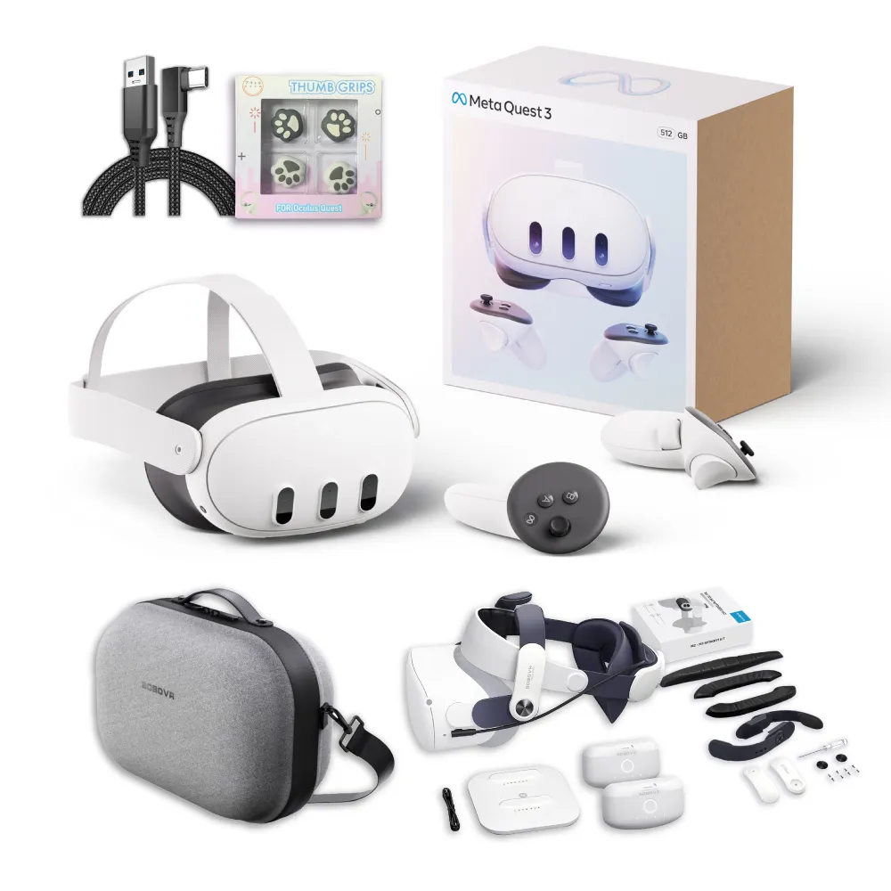 Meta Quest】Meta Quest 3 VR 512GB日規混合實境+M2 Plus-2電池頭戴+M2