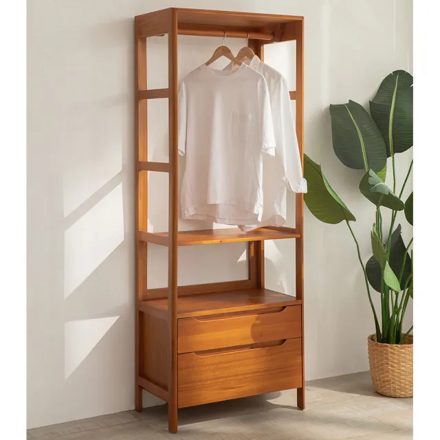 【Mahogany 瑪荷尼家具】免組裝 68X40X180 誠品吊衣架MYR-B 全原木桃花心木 衣架 M1-AT(C10)